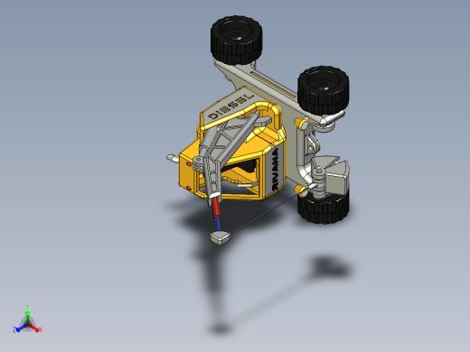 黄色皮卡起重机玩具