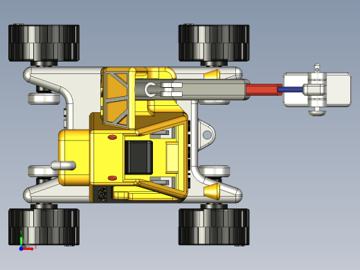黄色皮卡起重机玩具前视缩略图