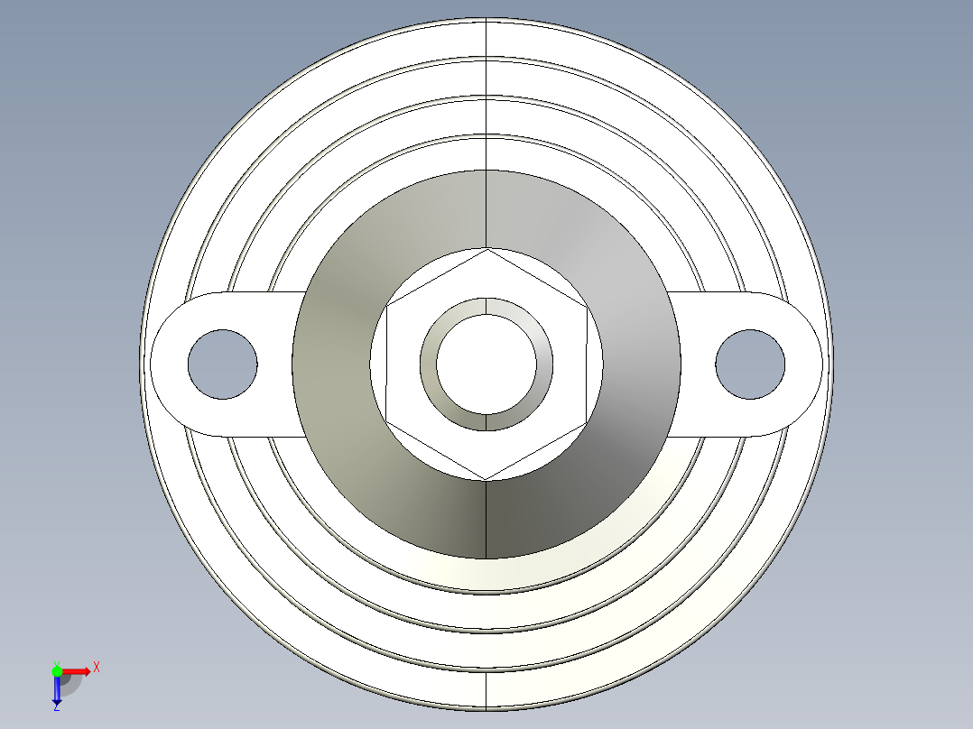 水平調整腳座LVF125B-3D多系列多零件图纸模型俯视图
