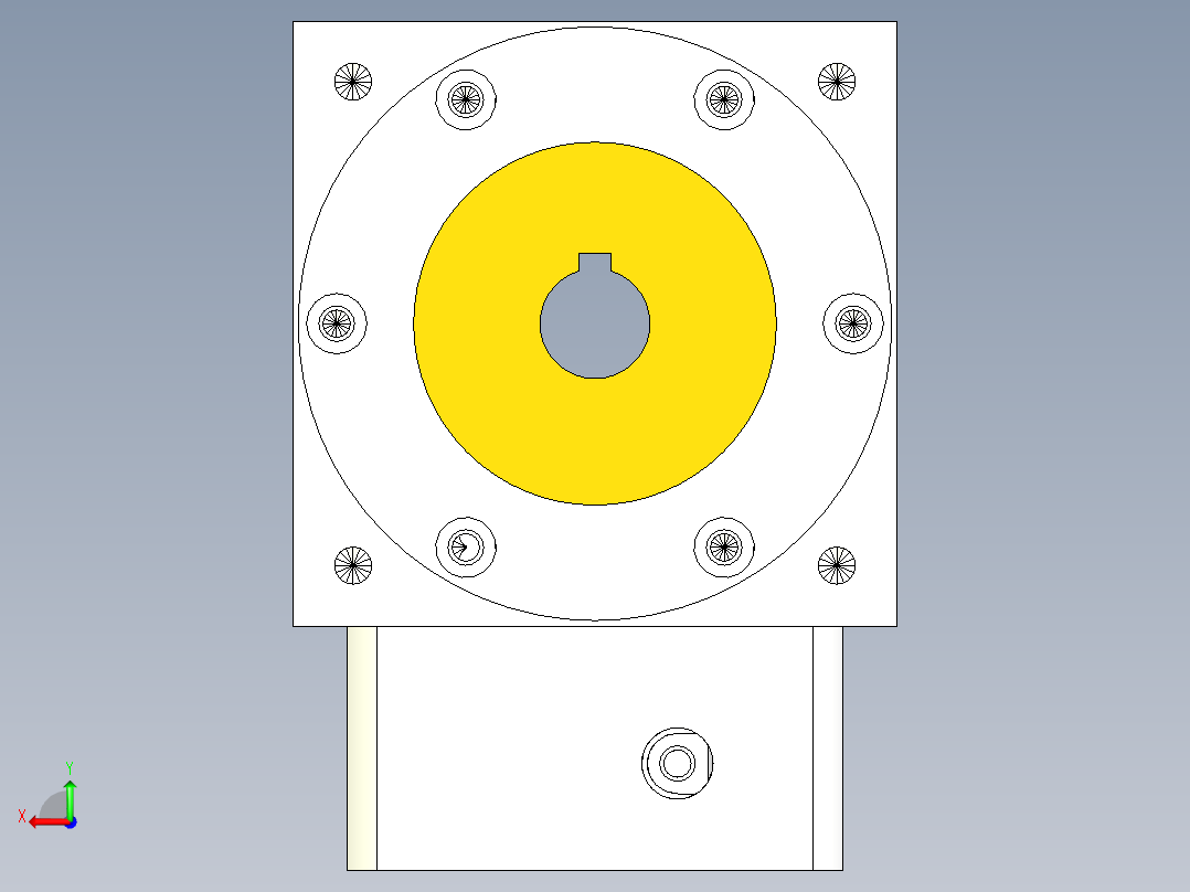 换向器PW110双边锁紧-1 19-70-90-M6后视图