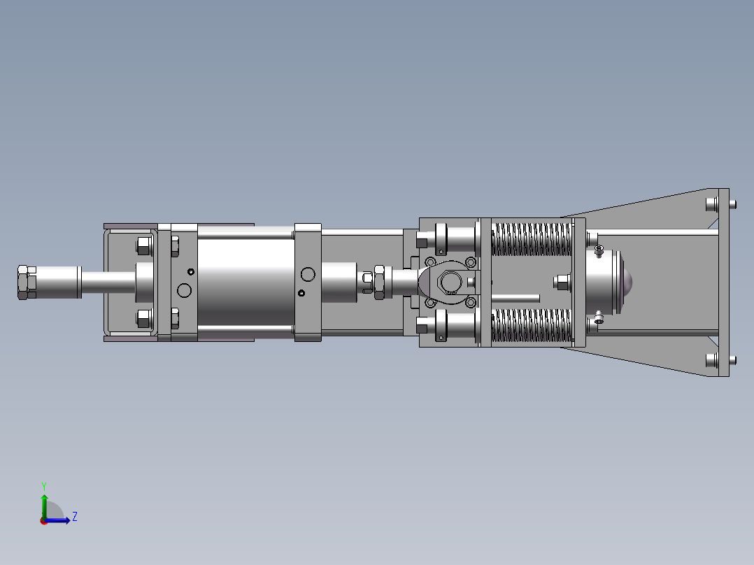 汽车轮胎拆卸机压力耐久性测试设备(STEP)左视图