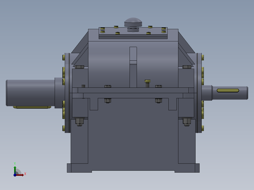 二级减速器设计（含CAD及三维图纸）前视图