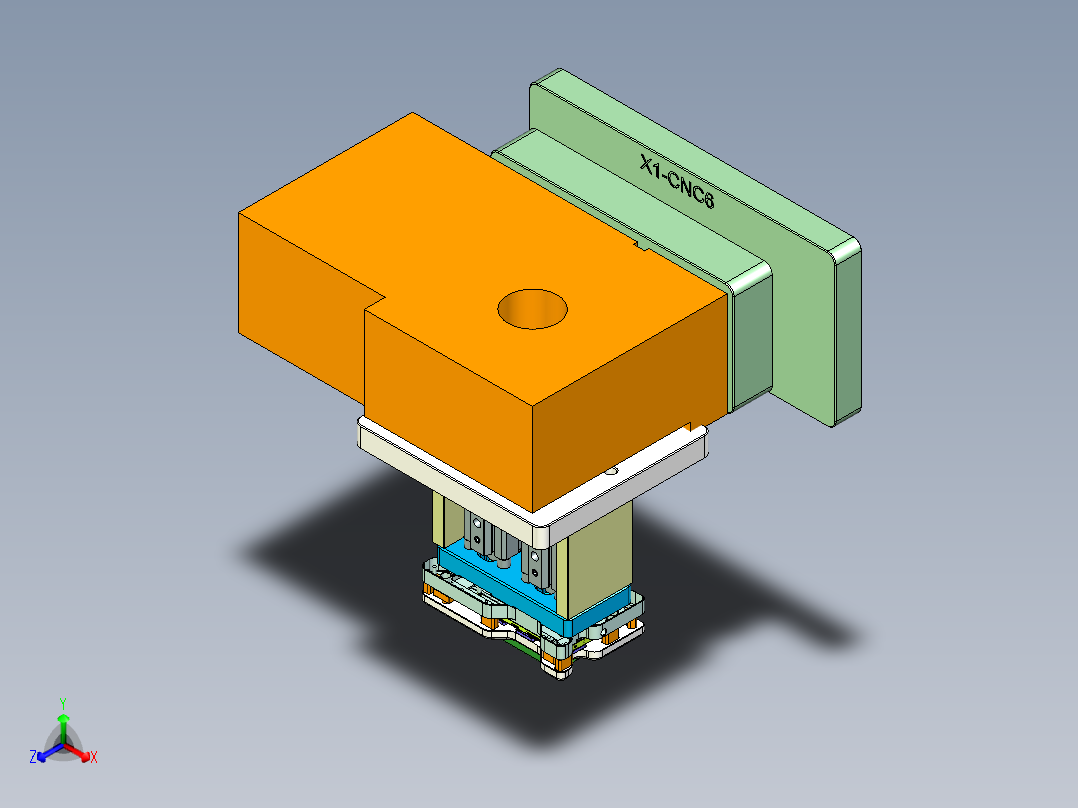 X1-笔记本CNC工装夹具三维模型CNC6-1202正等轴测图