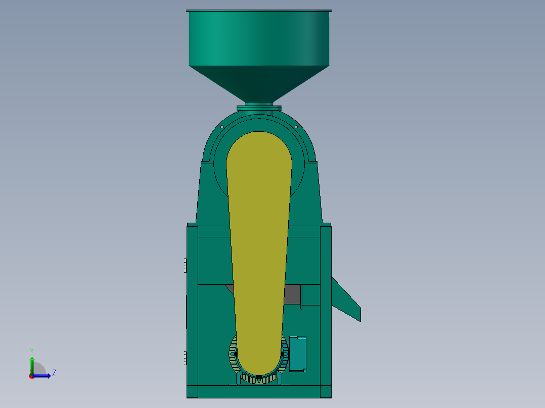 碾米机模型sw16可编辑左视图