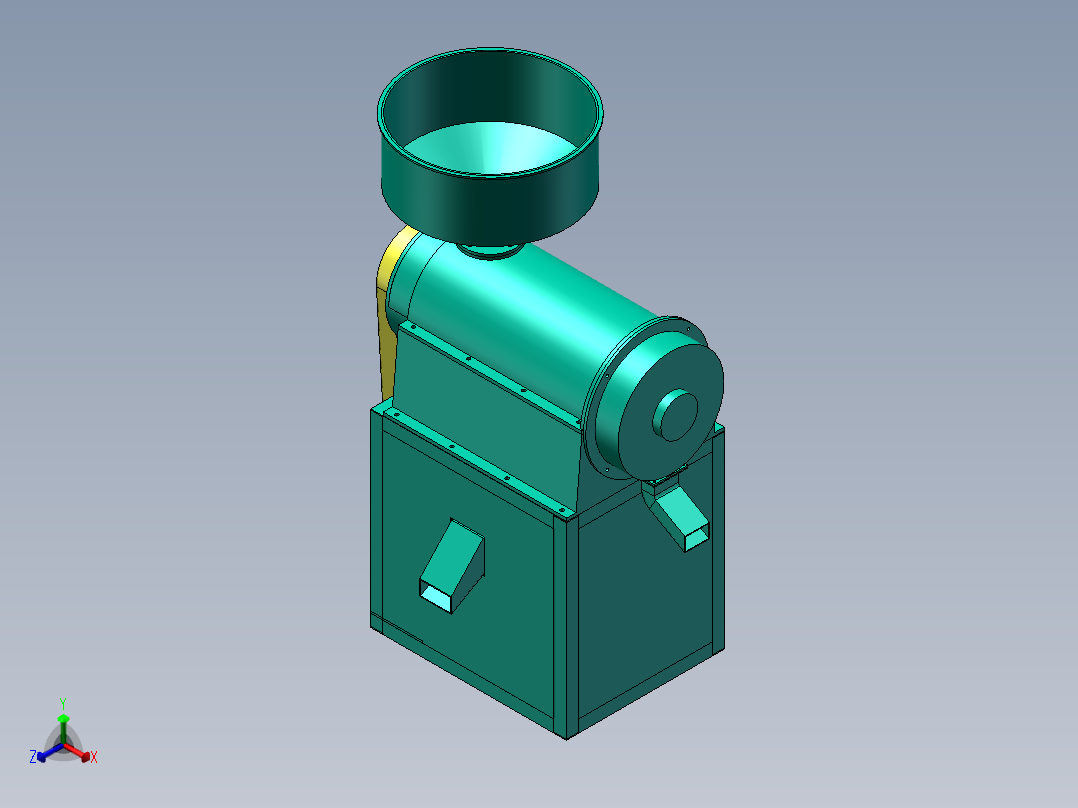 碾米机模型sw16可编辑正等轴测图