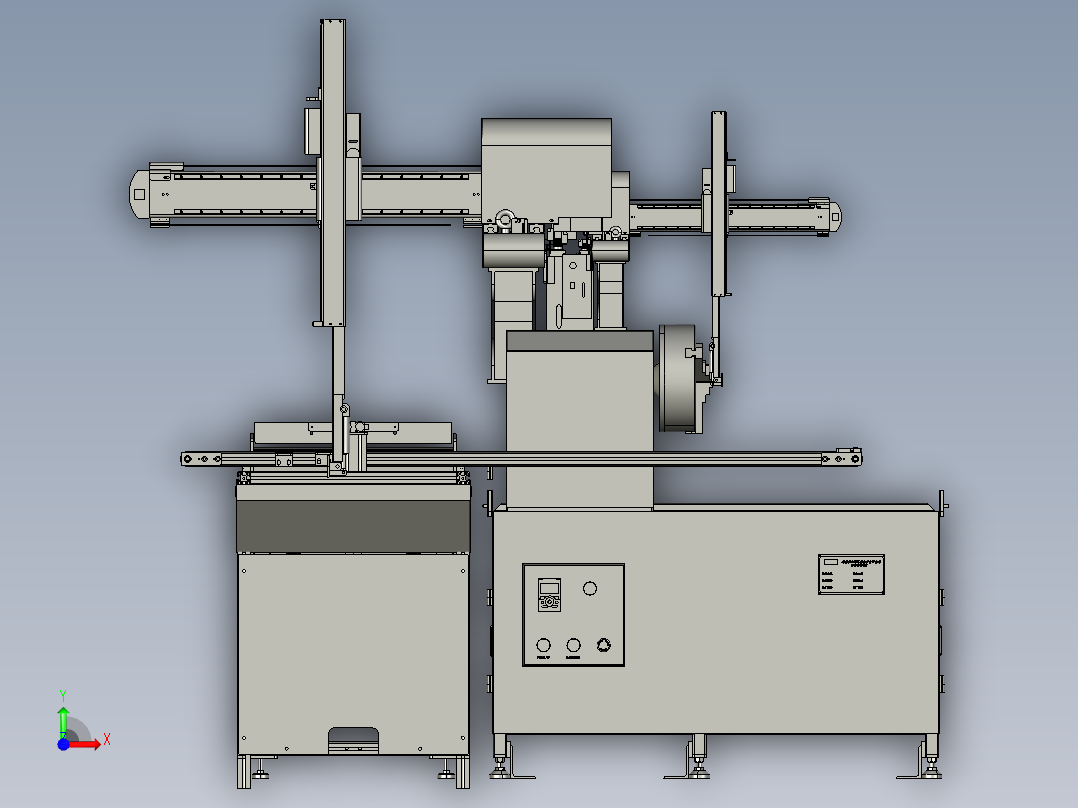 轴加工自动化step前视图