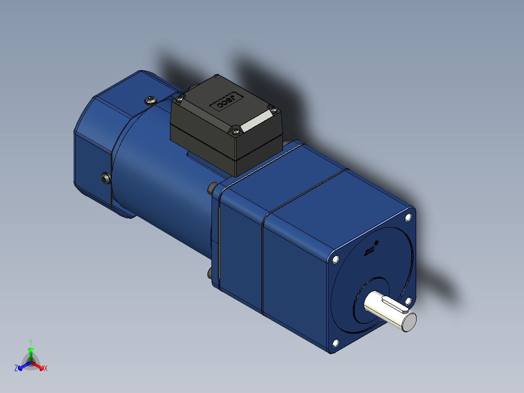 YT系列调速电机-90yt01-1800正等轴测图