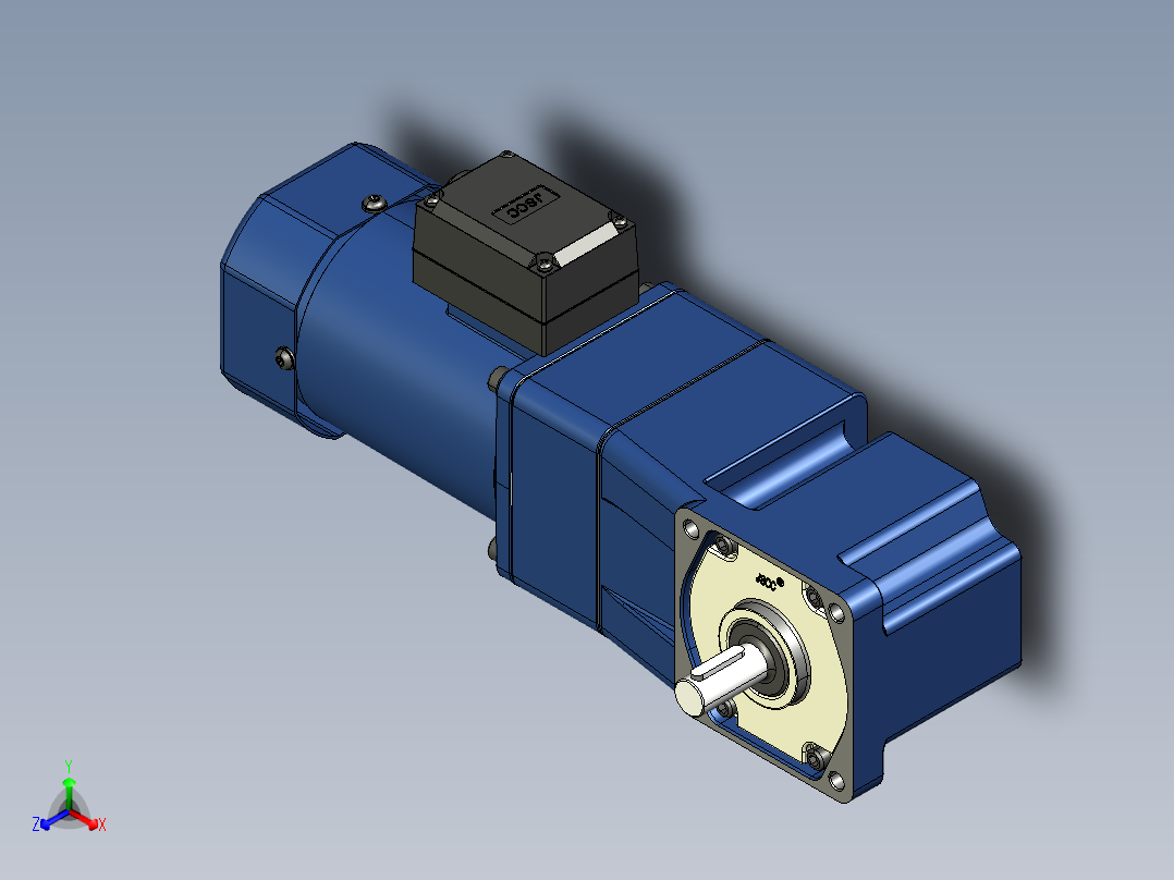 YT系列调速电机-90yt02-1800正等轴测图