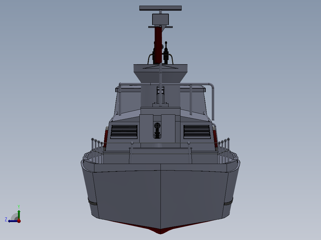 美国海军战斗巡逻舰船右视图