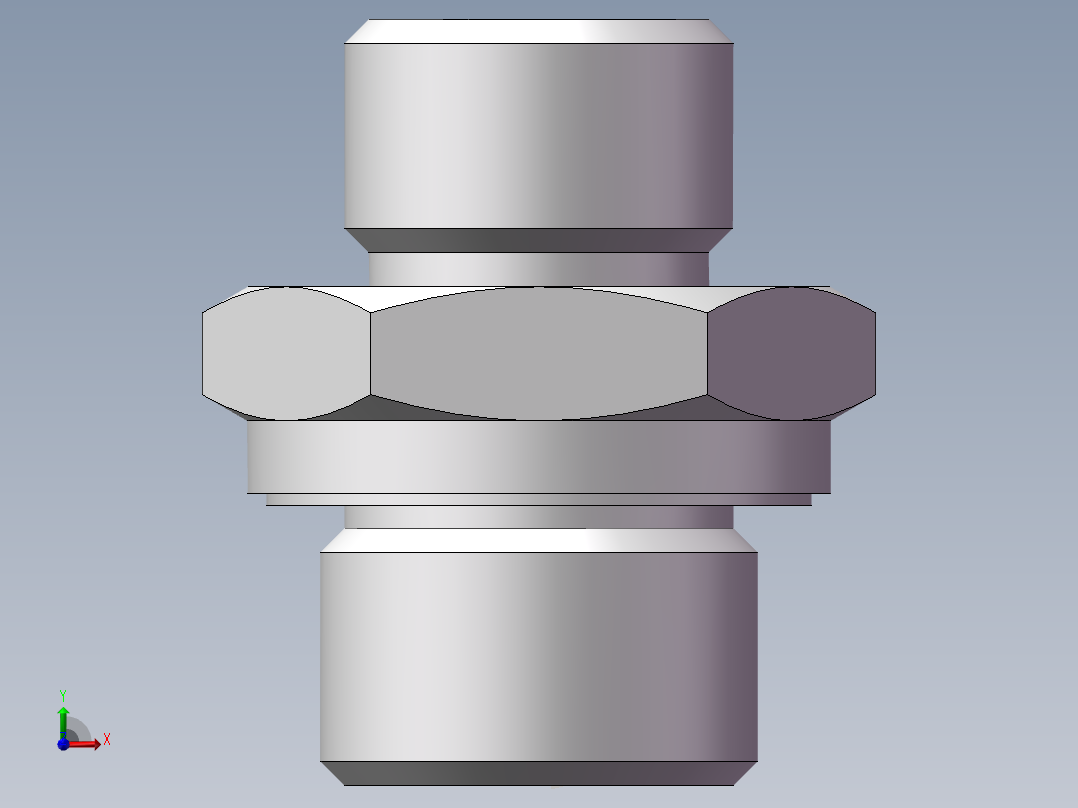 公制螺纹ED密封、1CM-16-18WD前视图