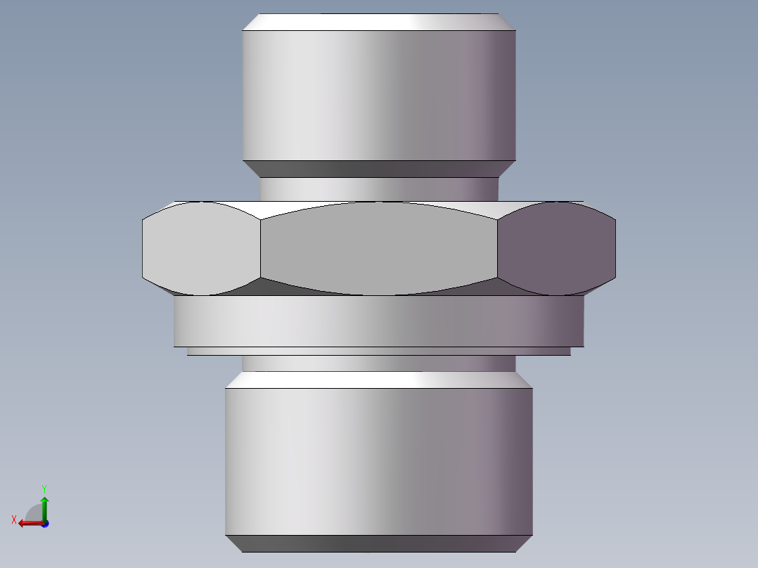 公制螺纹ED密封、1CM-16-18WD后视图