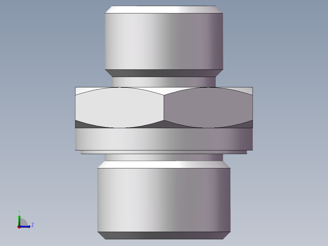 公制螺纹ED密封、1CM-16-18WD左视图