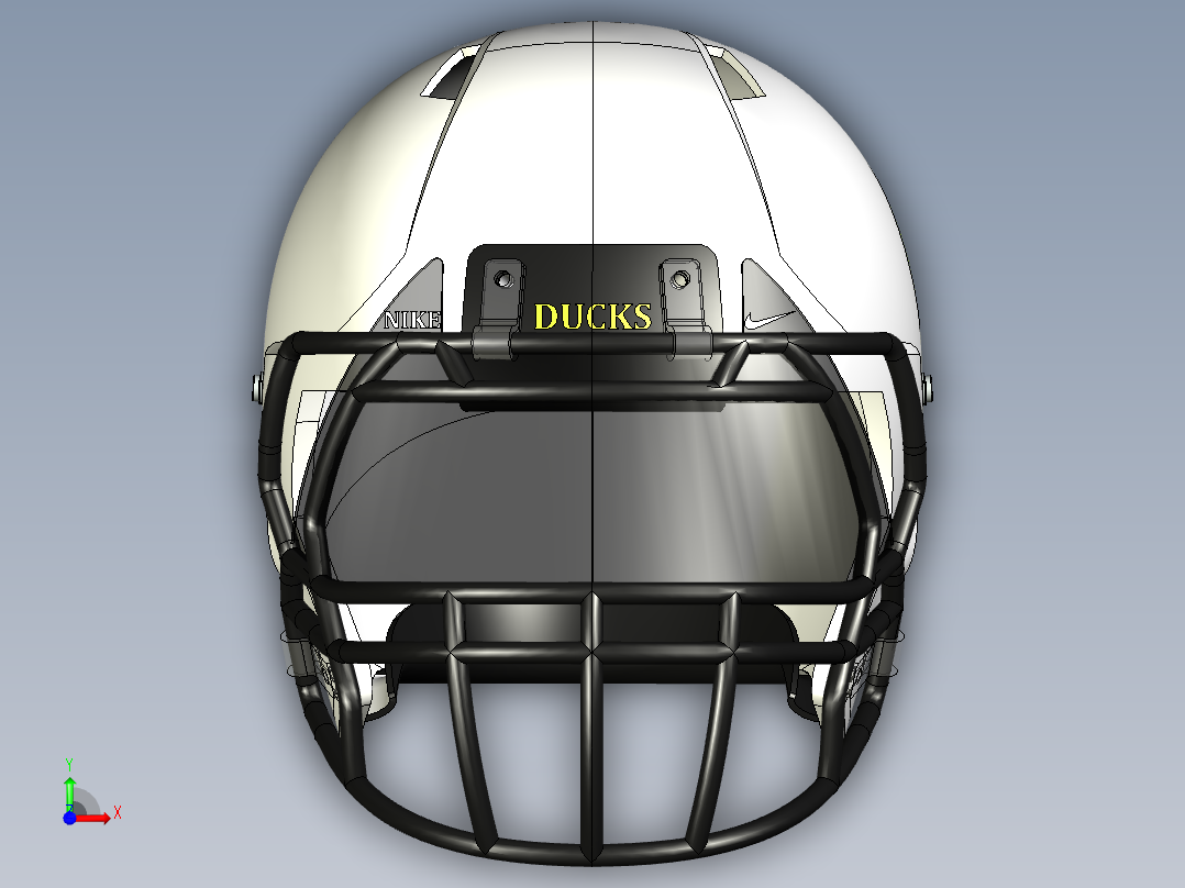 B3003519-橄榄球头盔前视图