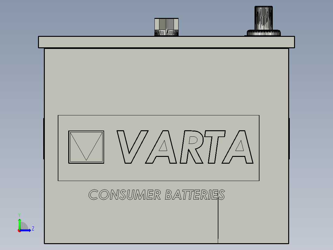电池仓、电池(57)左视图