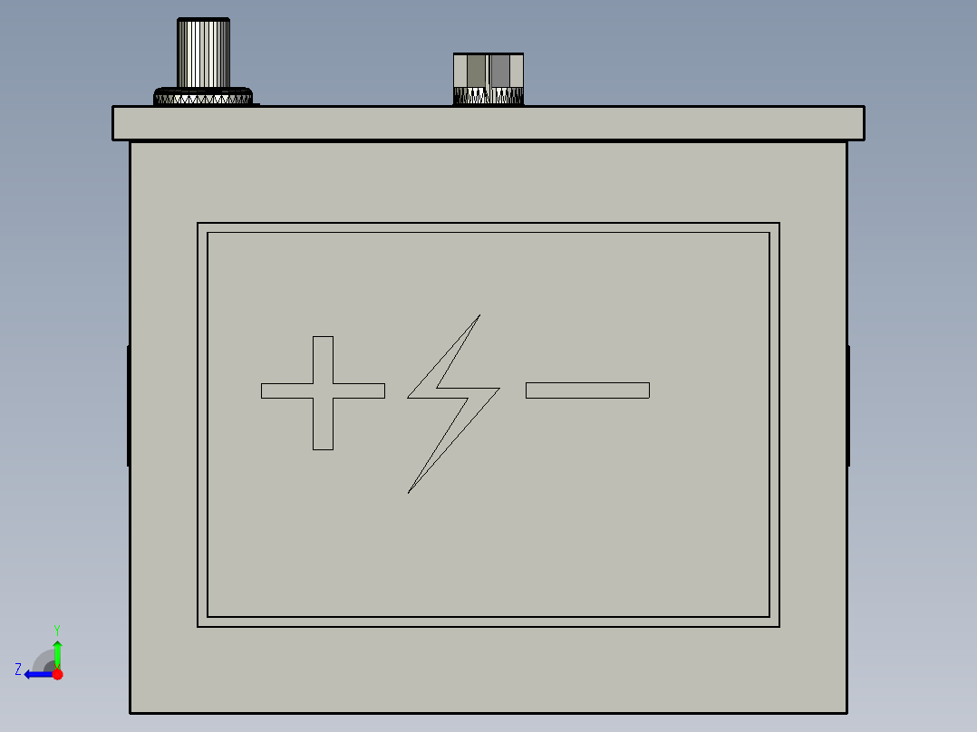 电池仓、电池(57)右视图