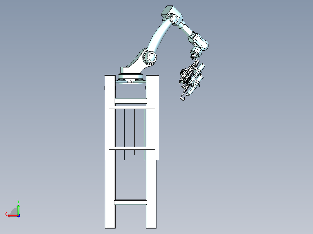 点胶机器人系统后视图