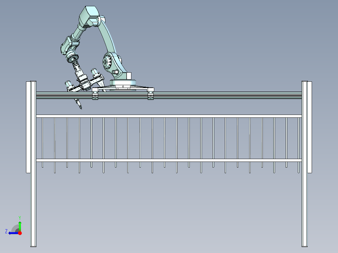 点胶机器人系统右视图