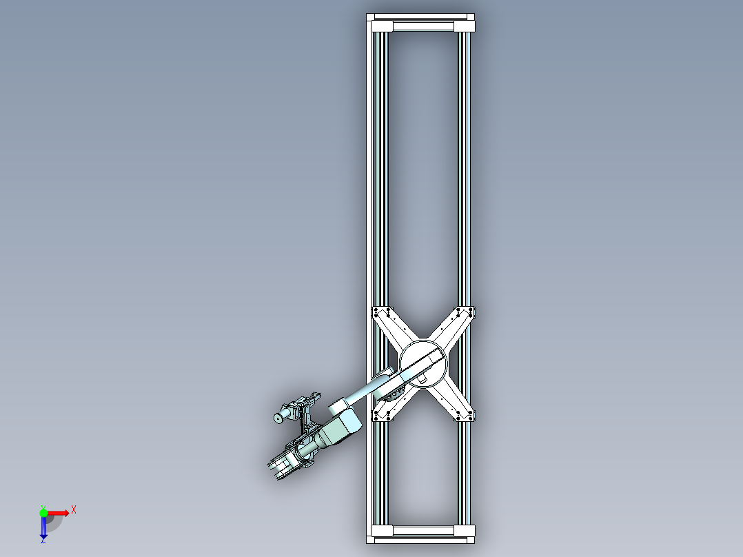 点胶机器人系统俯视图