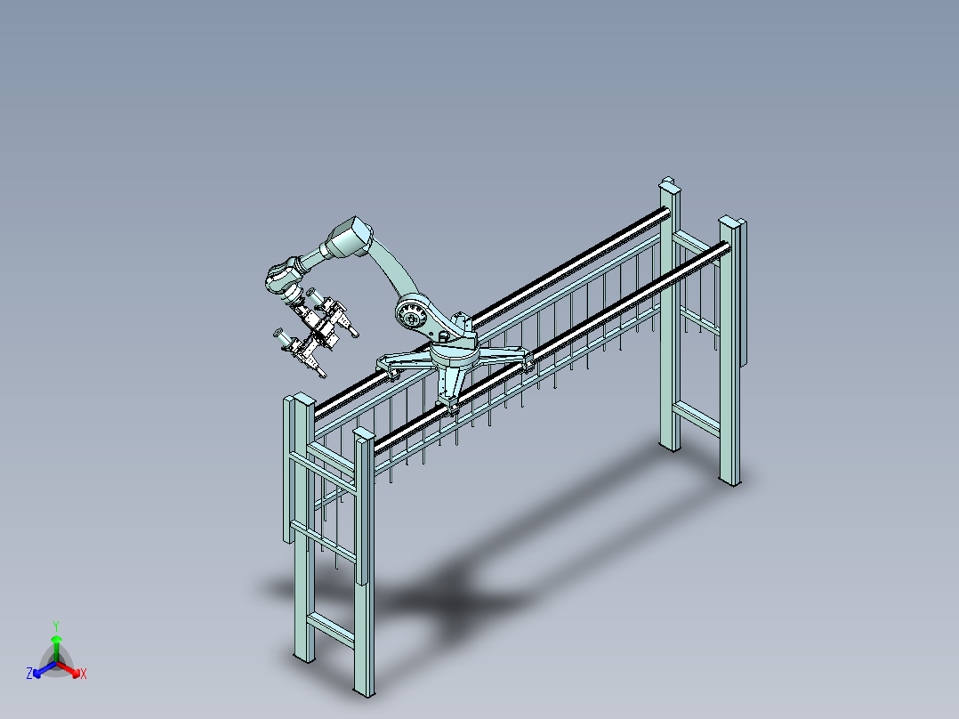 点胶机器人系统正等轴测图
