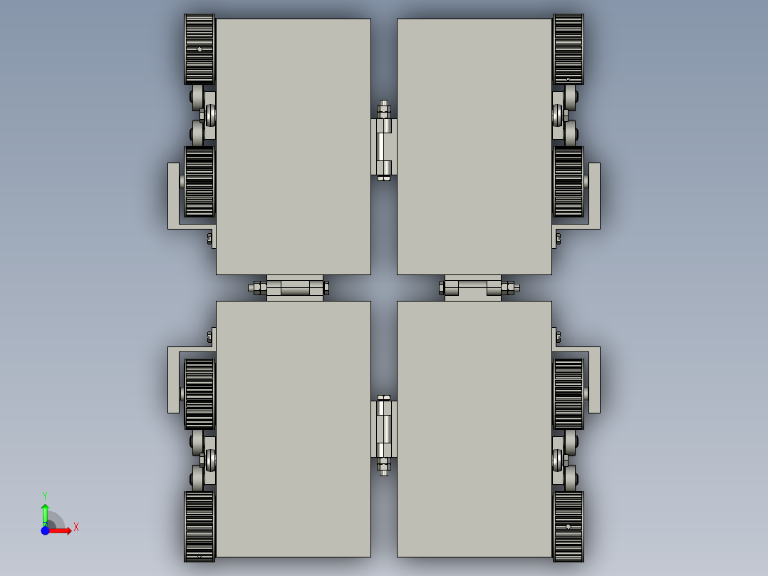 玻璃外墙爬墙机器人前视图