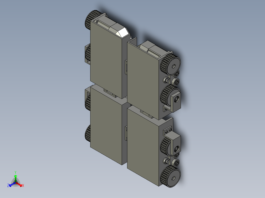 玻璃外墙爬墙机器人正等轴测图