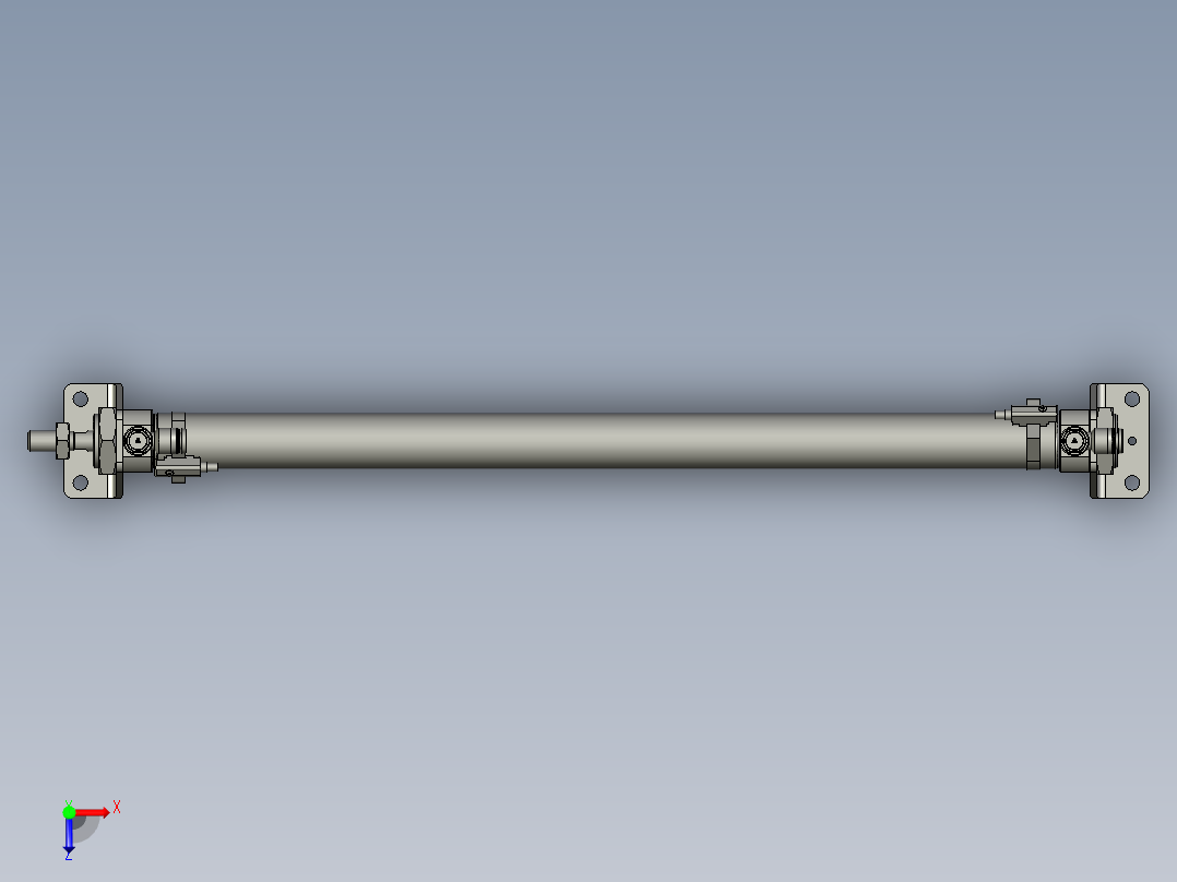 气缸MF25x400SCMLB(0)+(CS1-M-2)俯视图