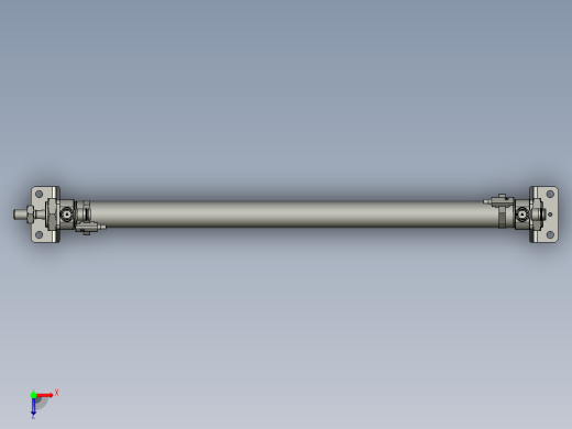 气缸MF25x400SCMLB(0)+(CS1-M-2)俯视缩略图
