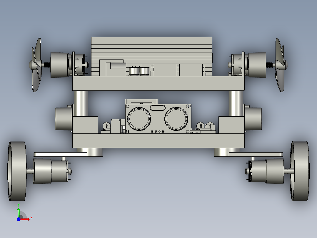 智能编程小车DIY套件底盘前视图