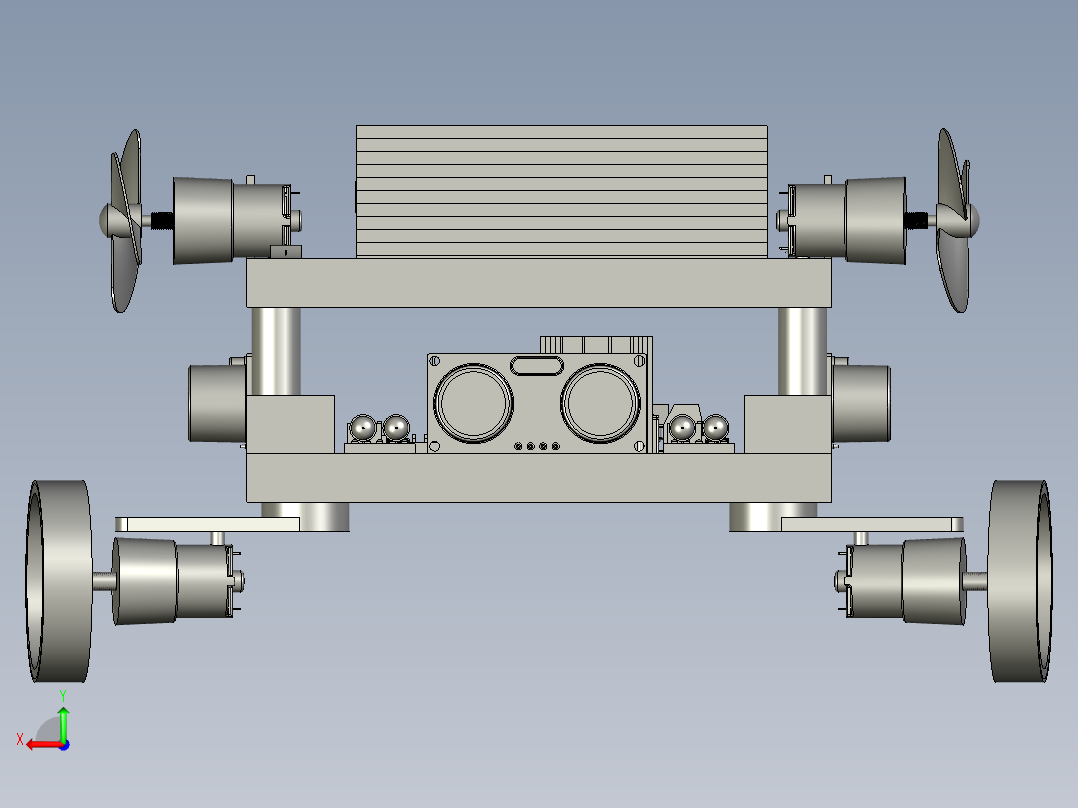 智能编程小车DIY套件底盘后视图