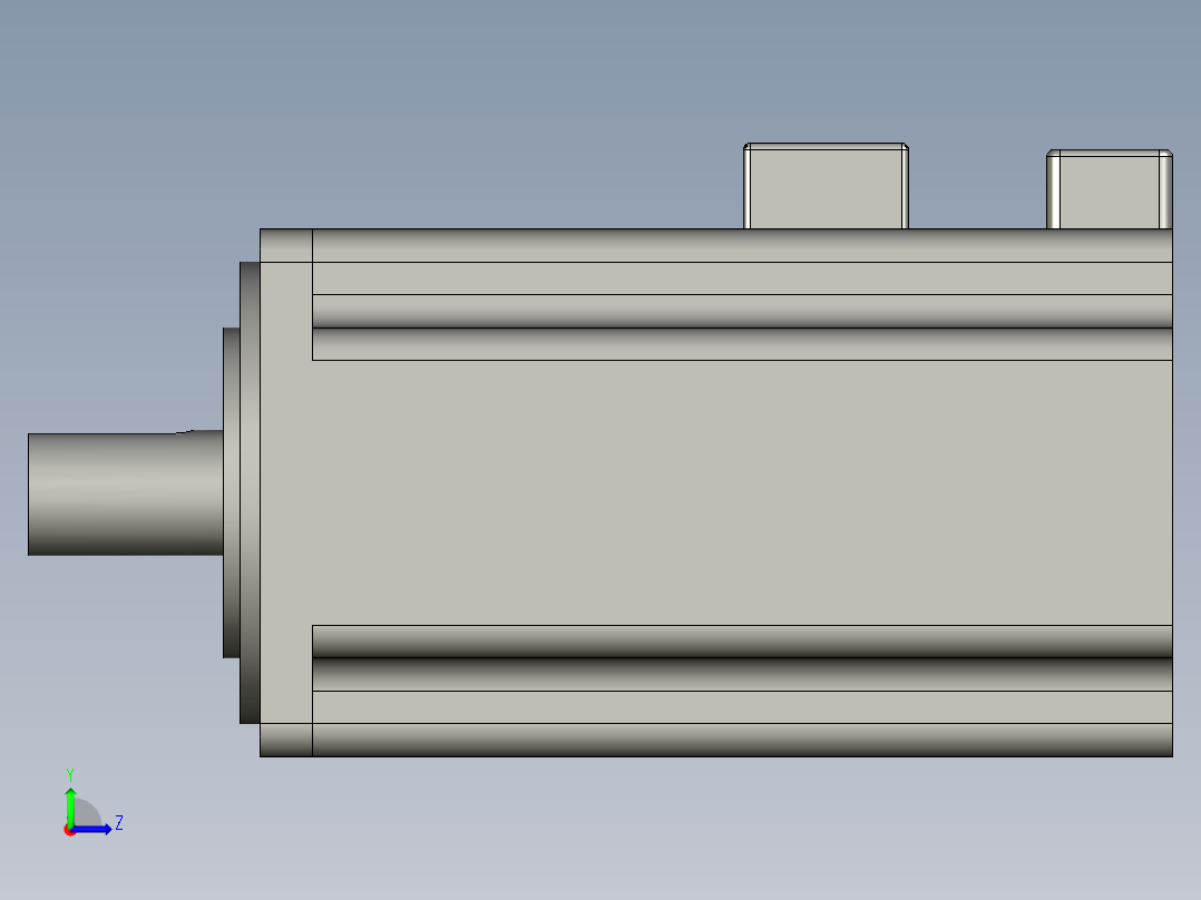 台达750W电机左视图