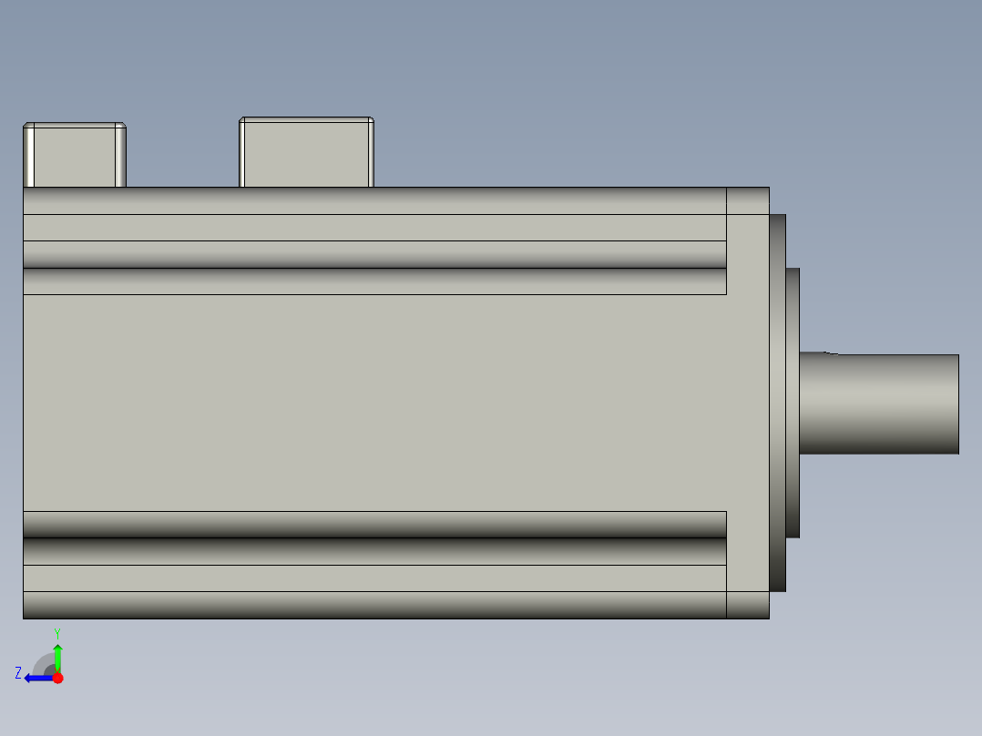 台达750W电机右视图
