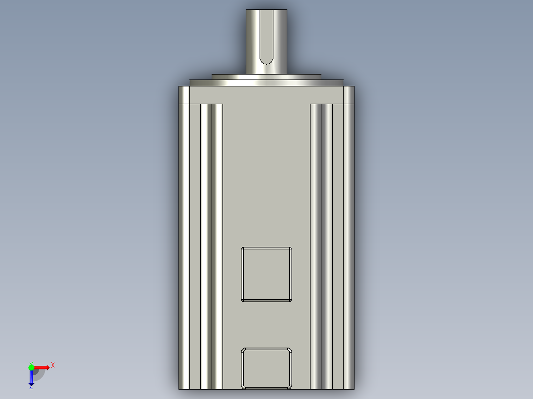 台达750W电机俯视图