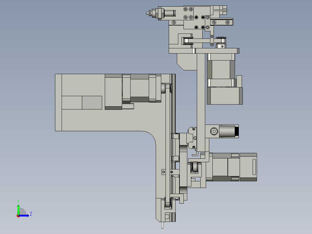 烤箱拾取单元组装左视图