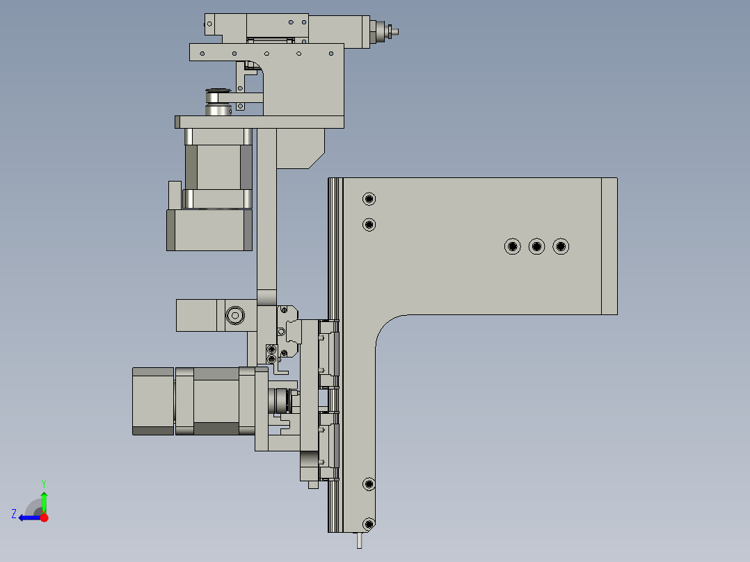 烤箱拾取单元组装右视图