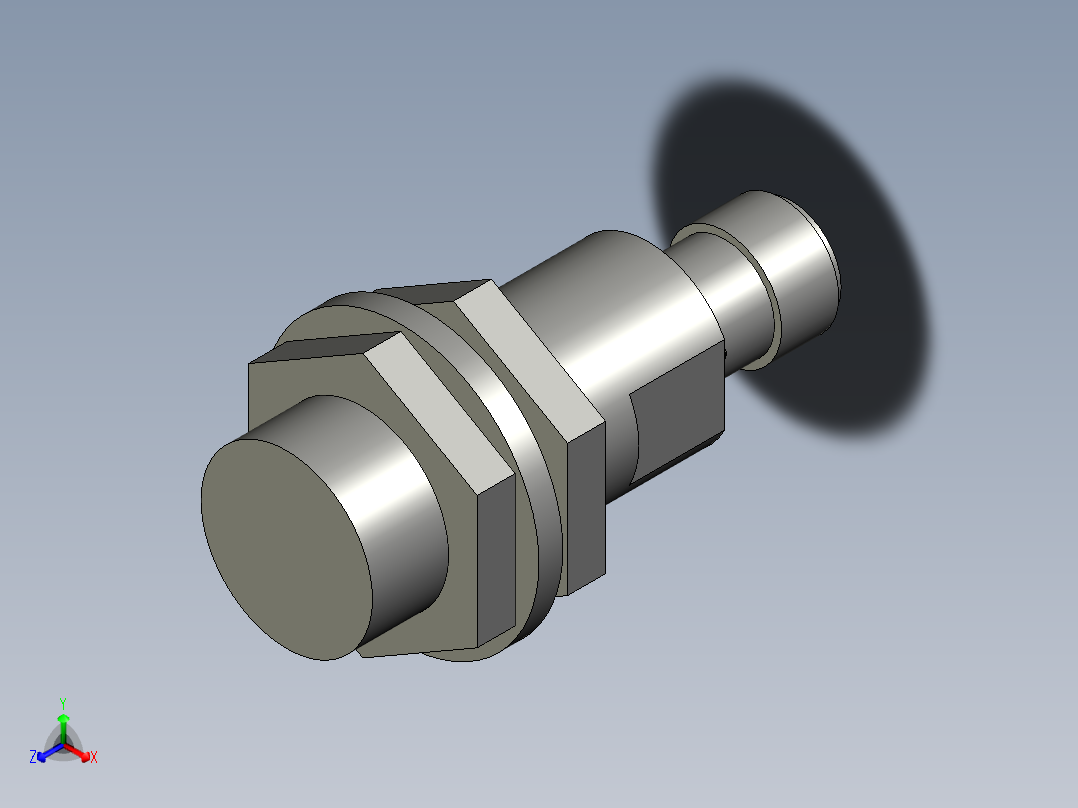 接近开关4E2E_X7D1_M1正等轴测图