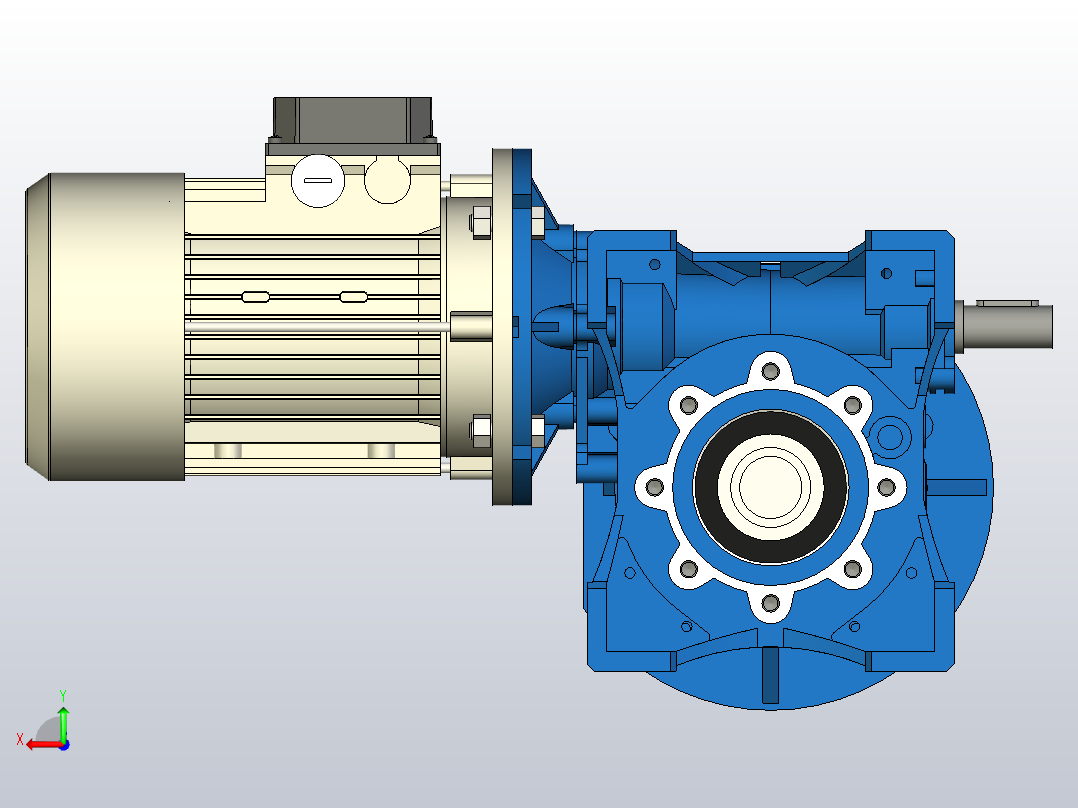 蜗轮减速器NMRV-P 090 i-60后视图