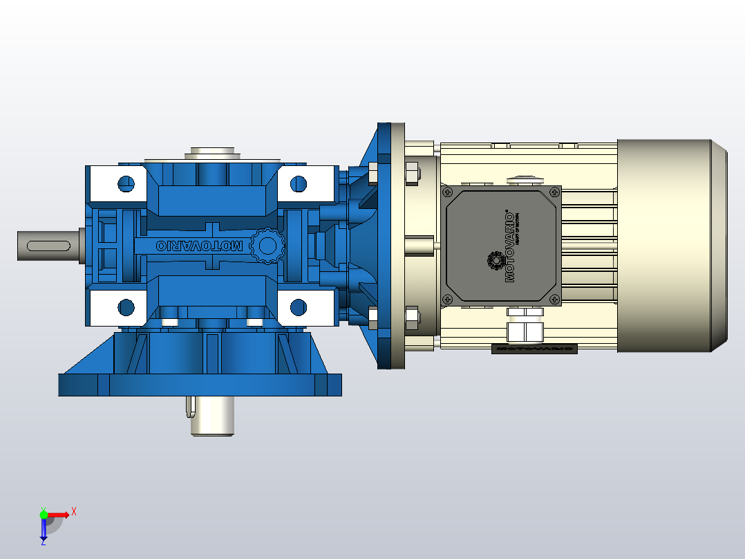 蜗轮减速器NMRV-P 090 i-60俯视图