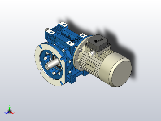 蜗轮减速器NMRV-P 090 i-60正等轴测缩略图