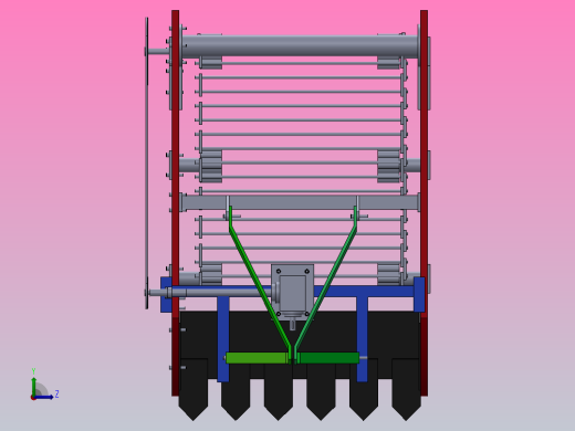 3D-SW三维渲染彩图-土豆收获机马铃薯收获机设计ID960788-红薯收获机挖掘机 左视缩略图