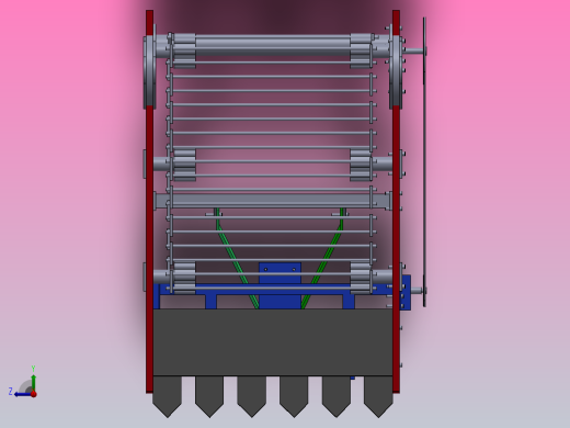 3D-SW三维渲染彩图-土豆收获机马铃薯收获机设计ID960788-红薯收获机挖掘机 右视缩略图