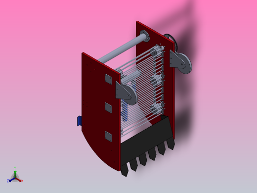 3D-SW三维渲染彩图-土豆收获机马铃薯收获机设计ID960788-红薯收获机挖掘机 正等轴测缩略图