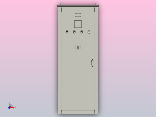JJ1-132～180自耦减压起动控制柜三维模型202010前视缩略图