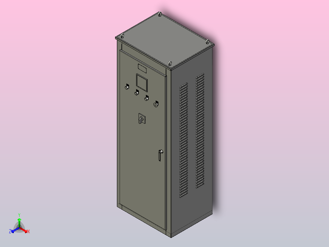 JJ1-132～180自耦减压起动控制柜三维模型202010正等轴测图
