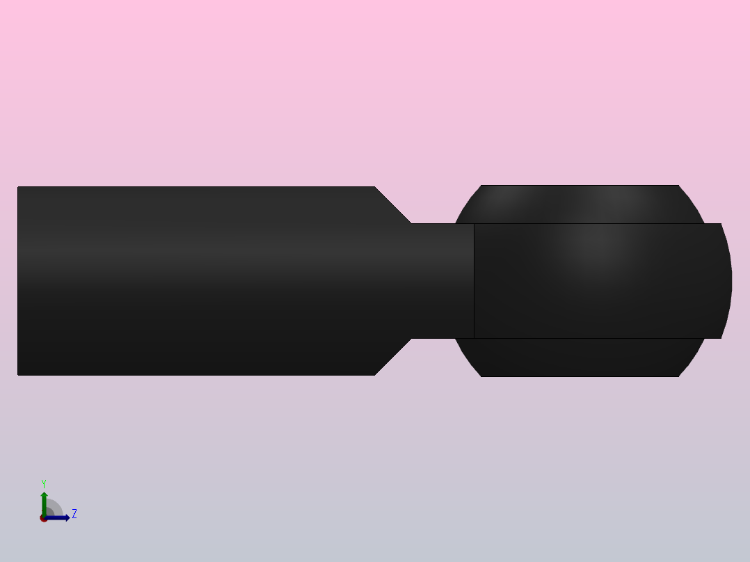 S球面单耳接杆[125]气缸附件左视图