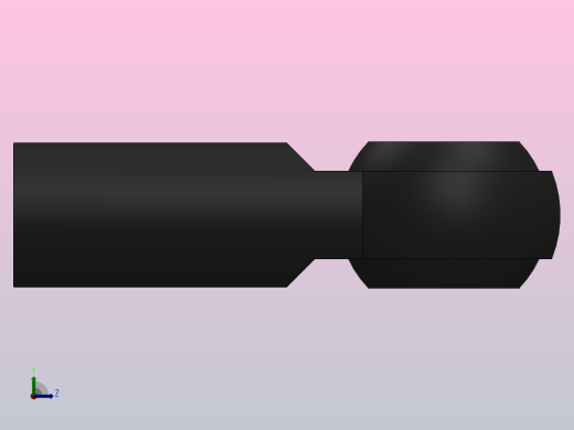 S球面单耳接杆[125]气缸附件左视缩略图