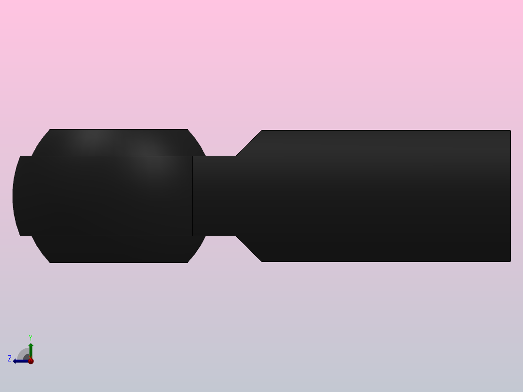 S球面单耳接杆[125]气缸附件右视图