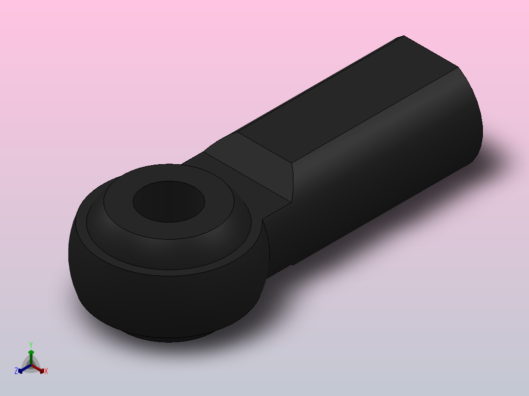 S球面单耳接杆[125]气缸附件正等轴测图