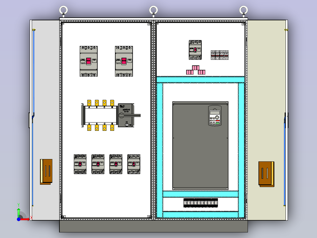 仿威图双电源CDQ1S变频柜前视图