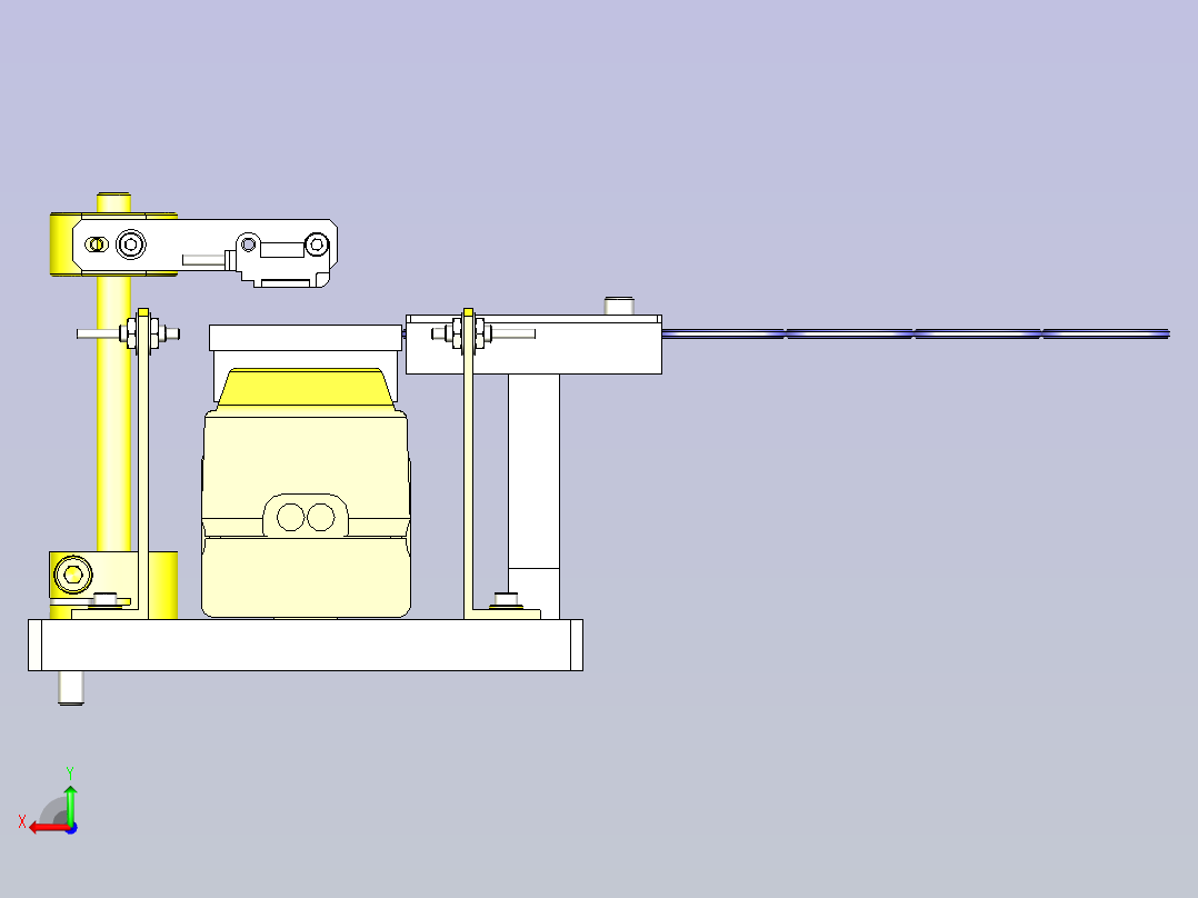 一款垫圈排出机3D模型后视图