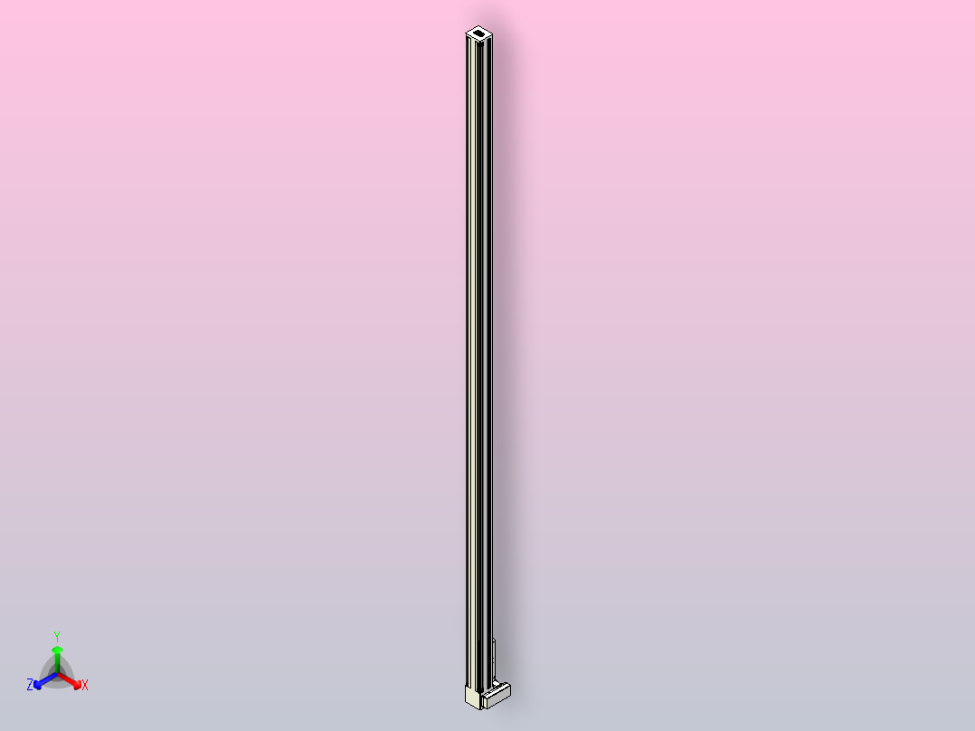 伺服电机集成皮带传动直线执行器TPA-OCB-140-256-L4850-LU-P75-N3正等轴测图